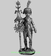 Миниатюра из олова Колокольчик оркестра голландских гренадер, 1809 г., 54 мм, Россия - фото