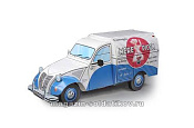Сборная модель из картона. Серия: Авто. Масштаб 1/24. Citroen 2 CV AZU (почта) Умбум - фото