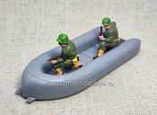 Лодка плюс две фигуры (лодка - Timpo, фигуры - Британс) 1/32 - фото