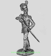 Миниатюра из олова Офицер шотландского 92-го полка Гордона, 1815 г., 54 мм, Россия - фото